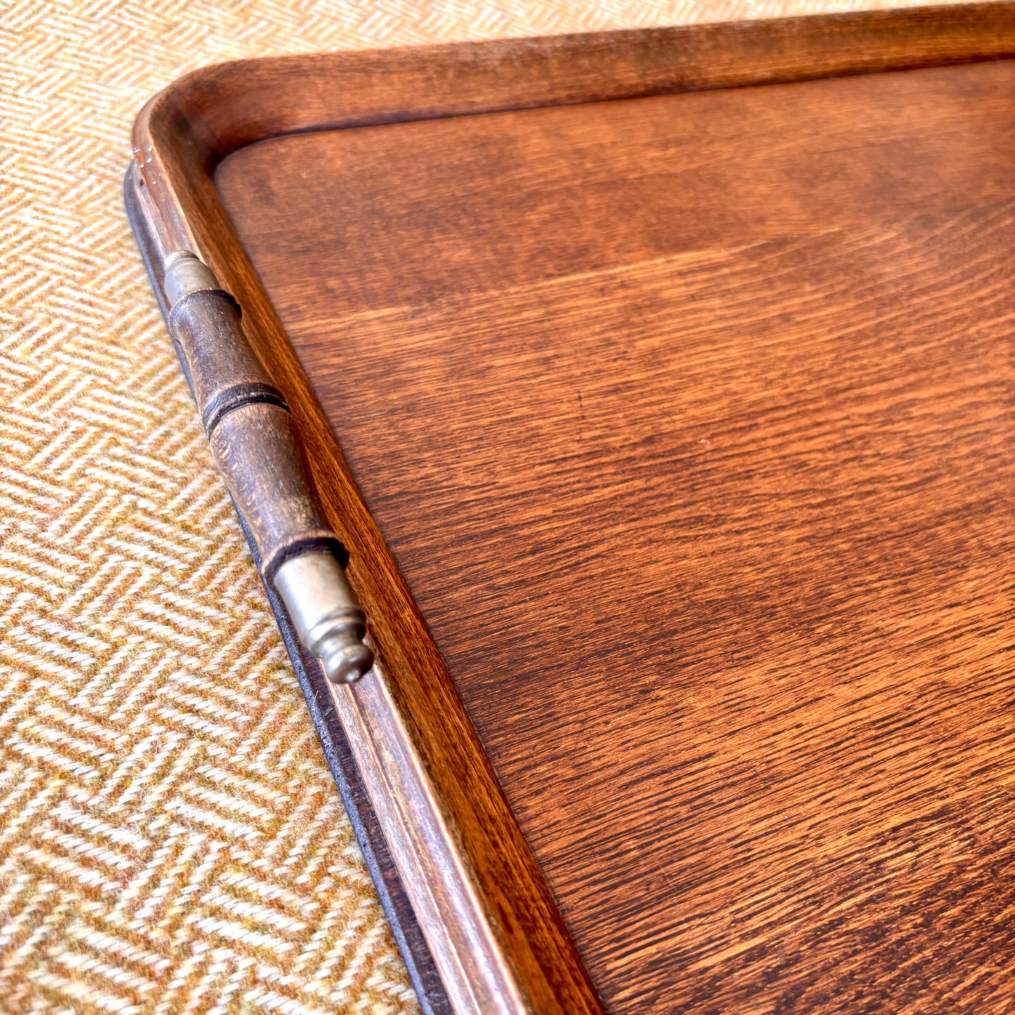Large Vintage Hardwood Tray