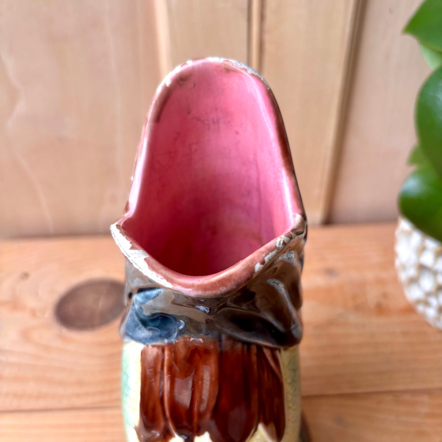 Antique Majolica Gluggle Jug