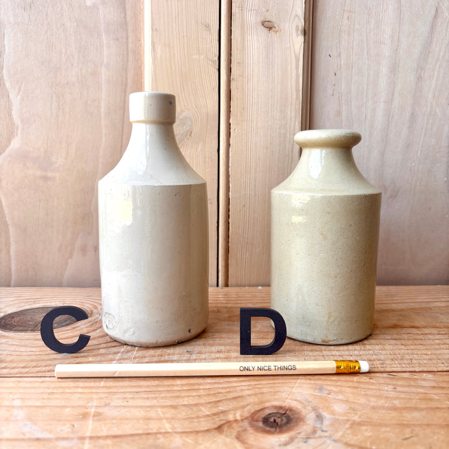Small vintage stoneware bottles