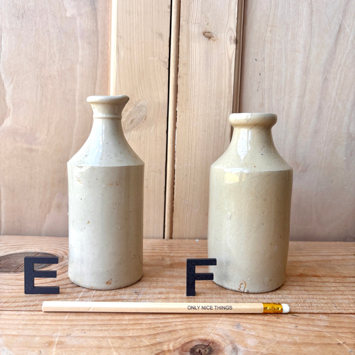Small vintage stoneware bottles