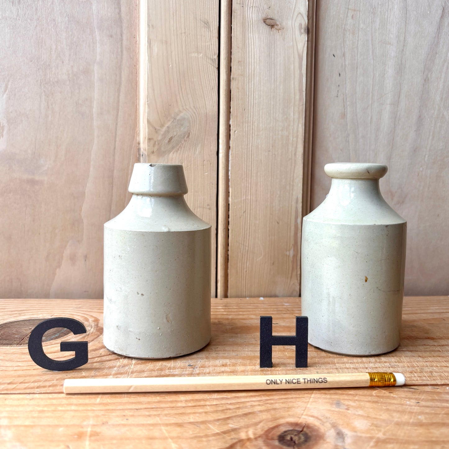 Small vintage stoneware bottles