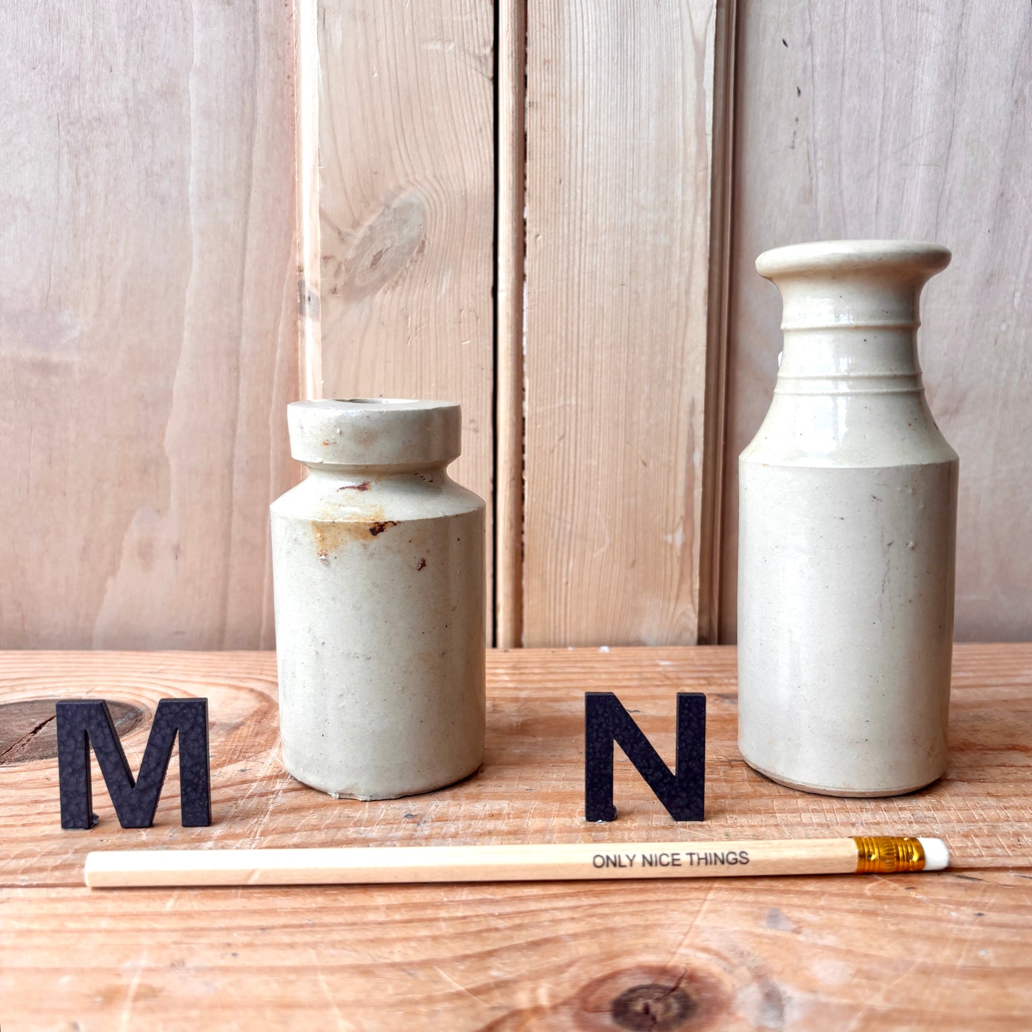 Small vintage stoneware bottles