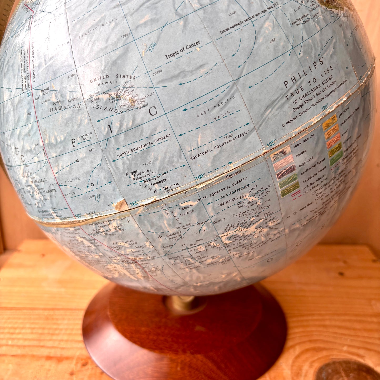Vintage Danish world globe
