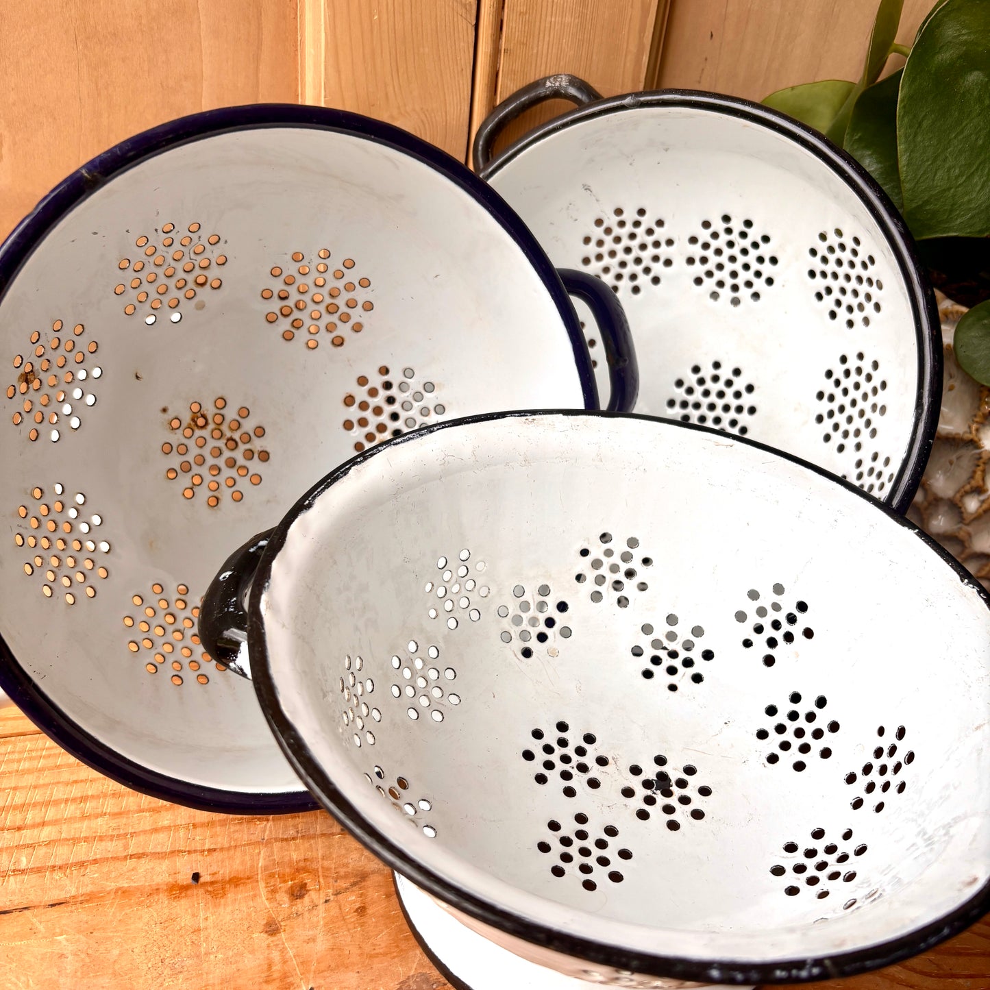 Vintage Enamel Colanders