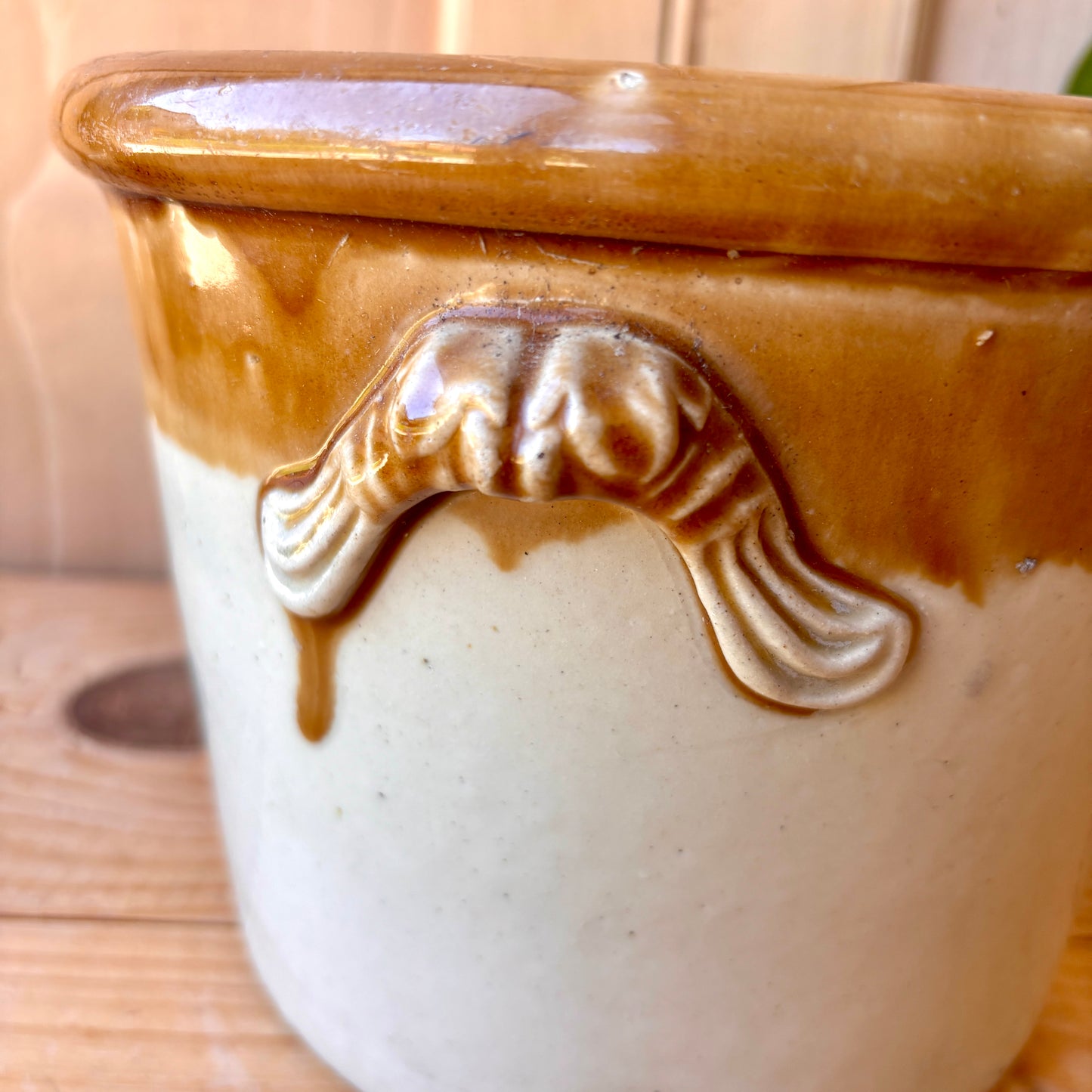 Large Vintage 6lb Stoneware Butter Crock