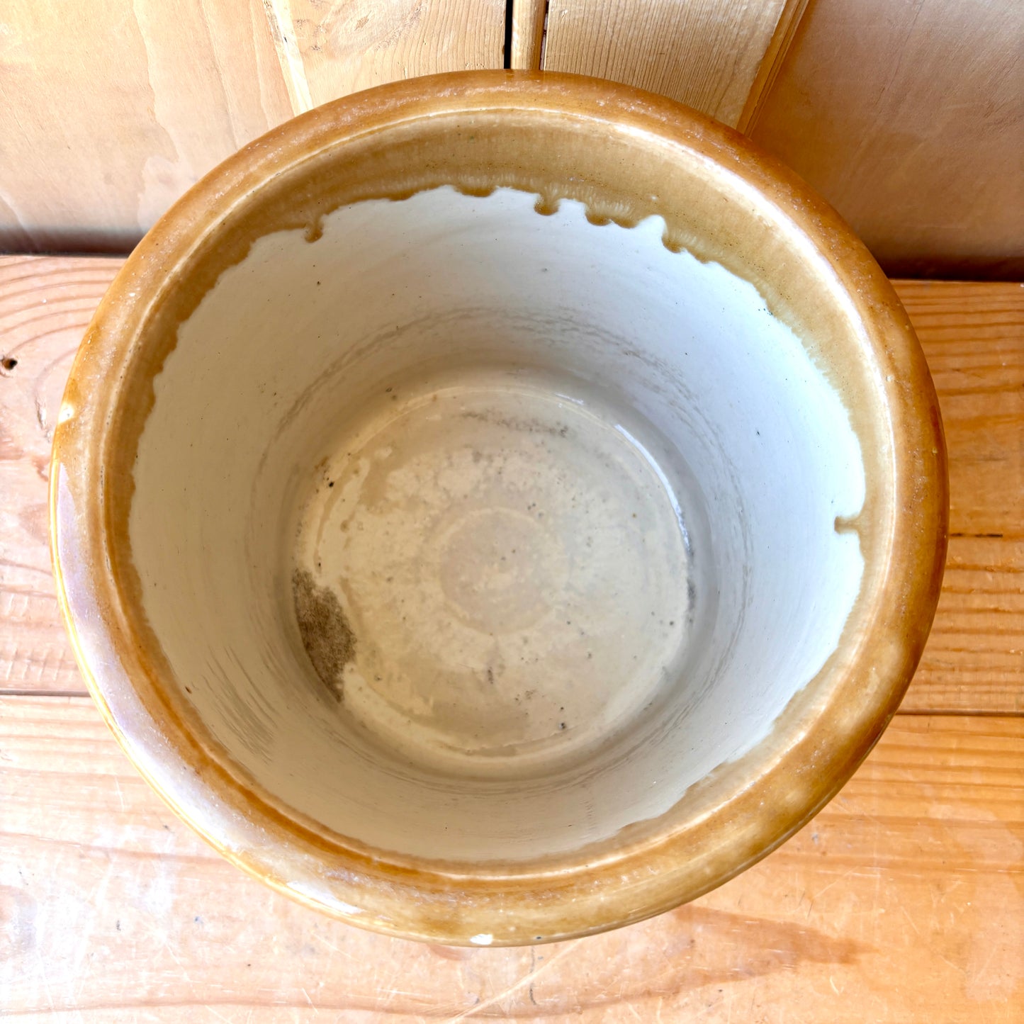 Large Vintage 6lb Stoneware Butter Crock