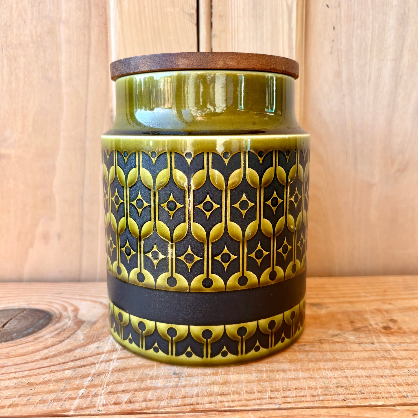 Hornsea green Heirloom storage jars