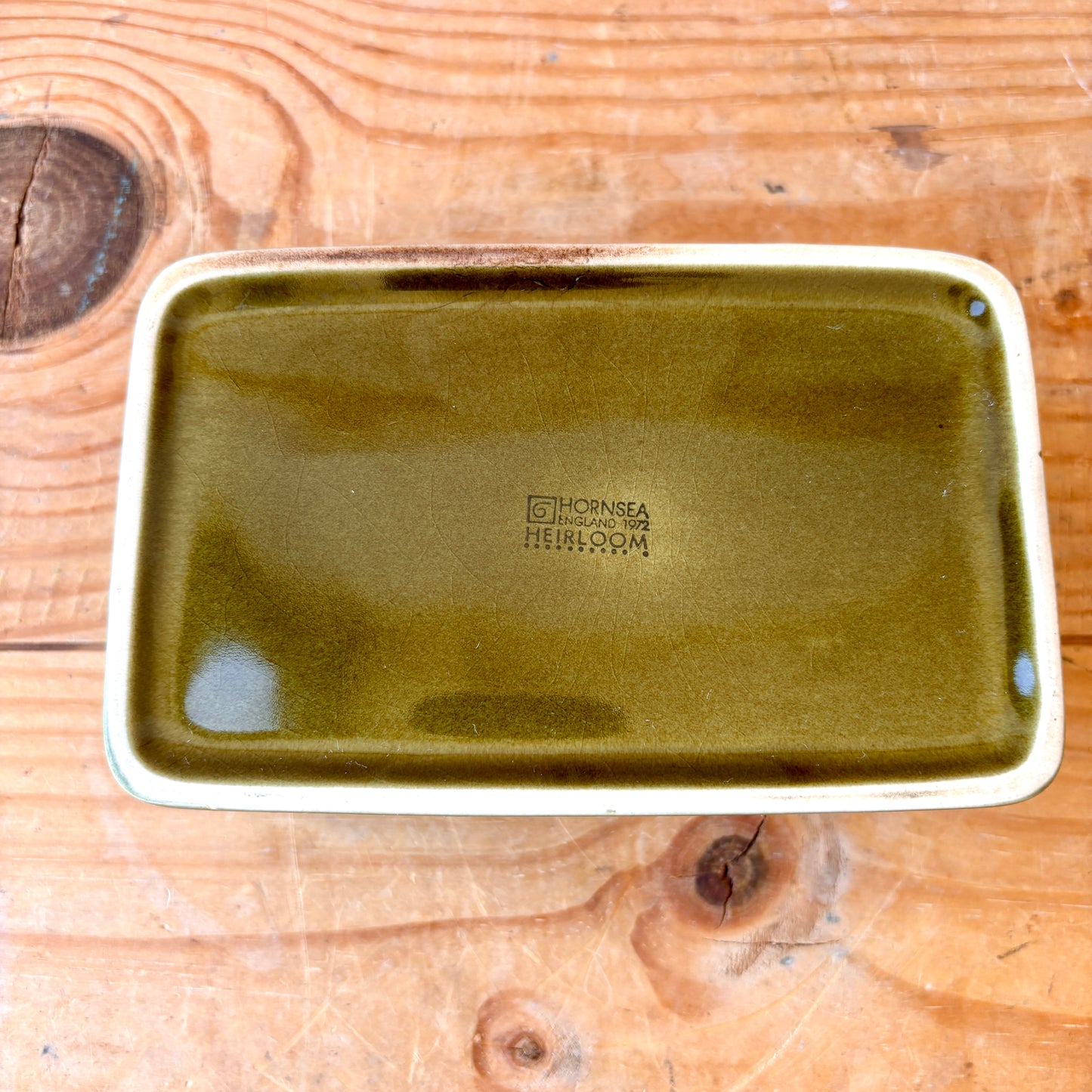 Hornsea Heirloom Green Butter Dish