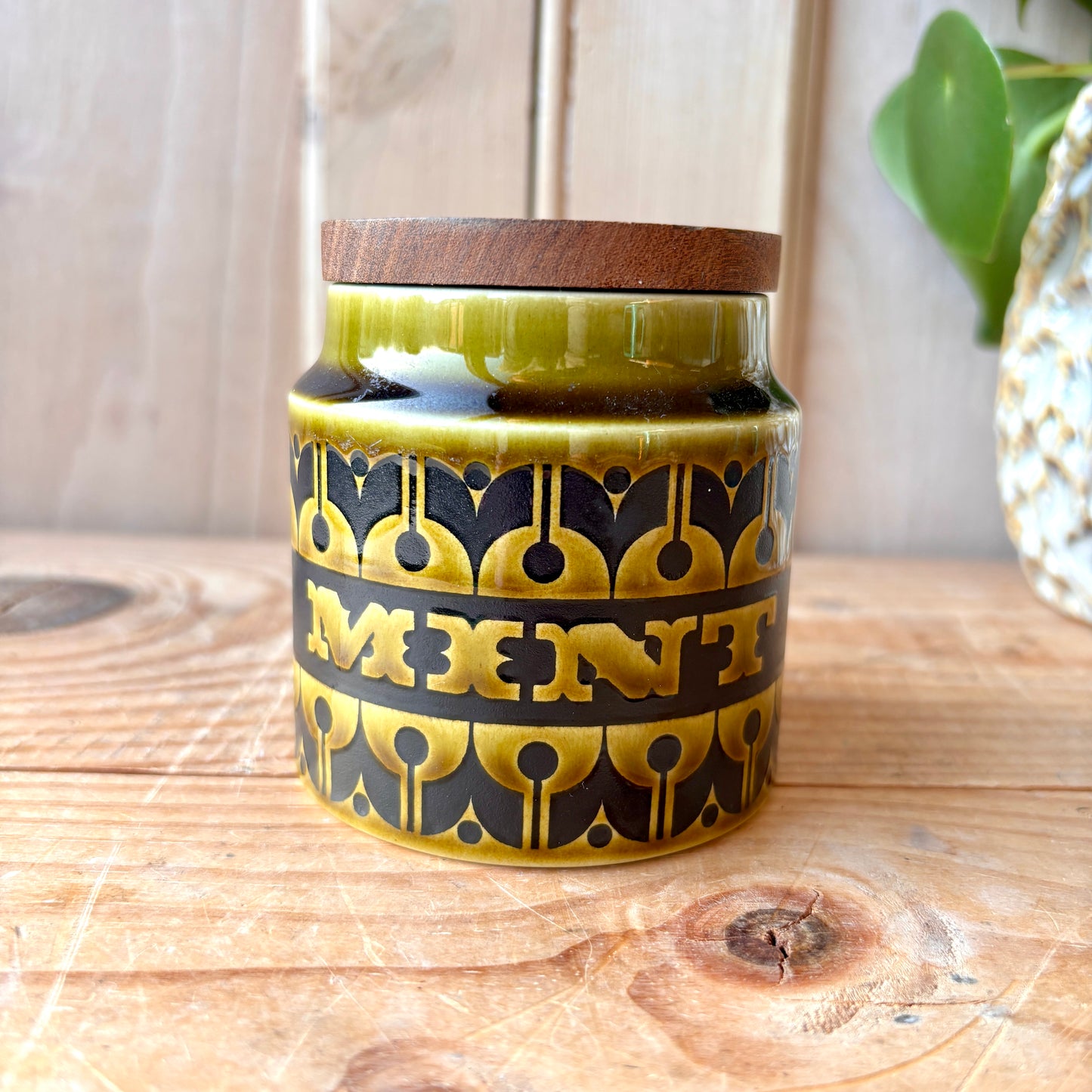 Set of three Hornsea Heirloom herb jars