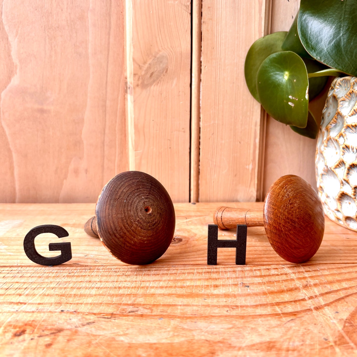 Vintage Wooden Darning Mushrooms