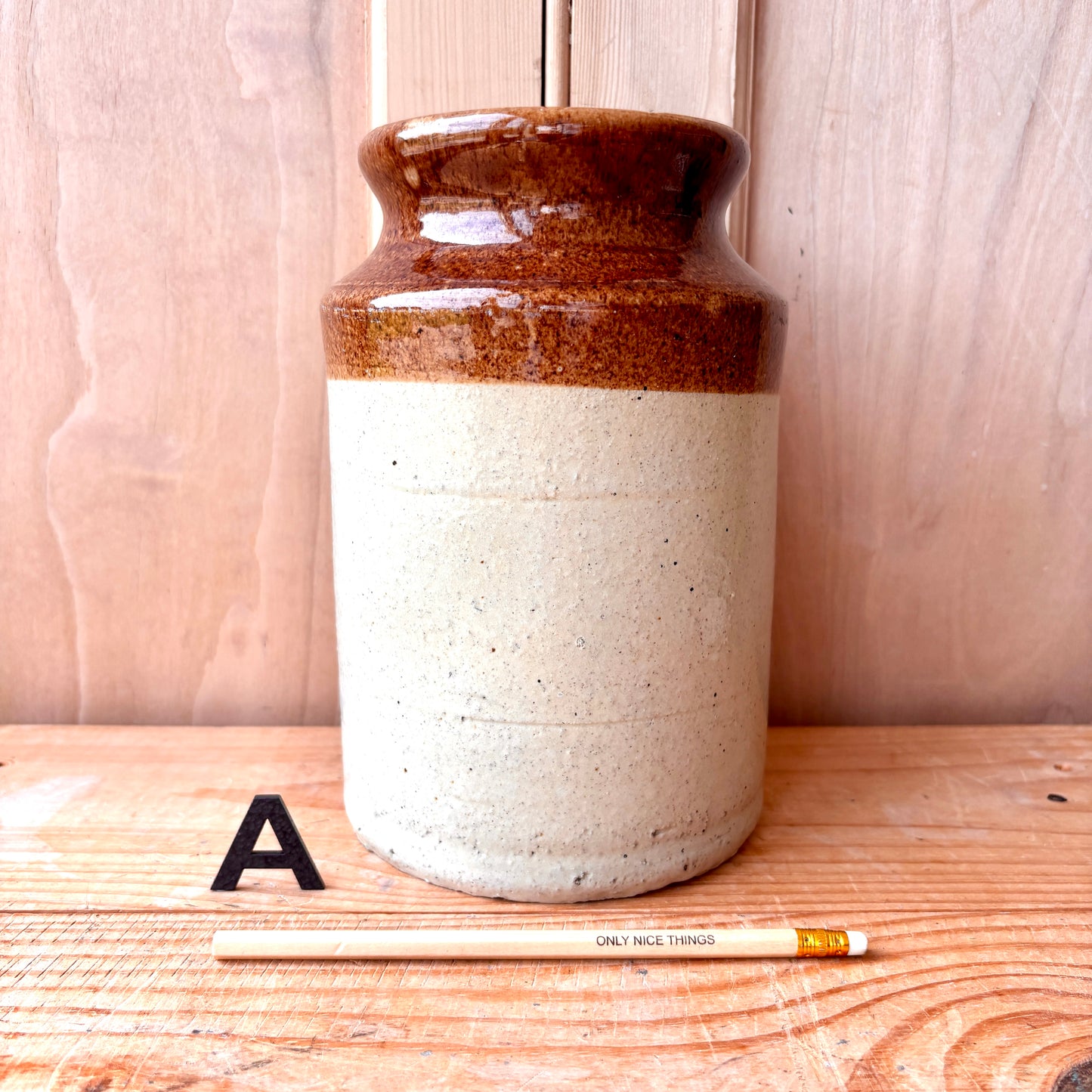 Vintage stoneware jars