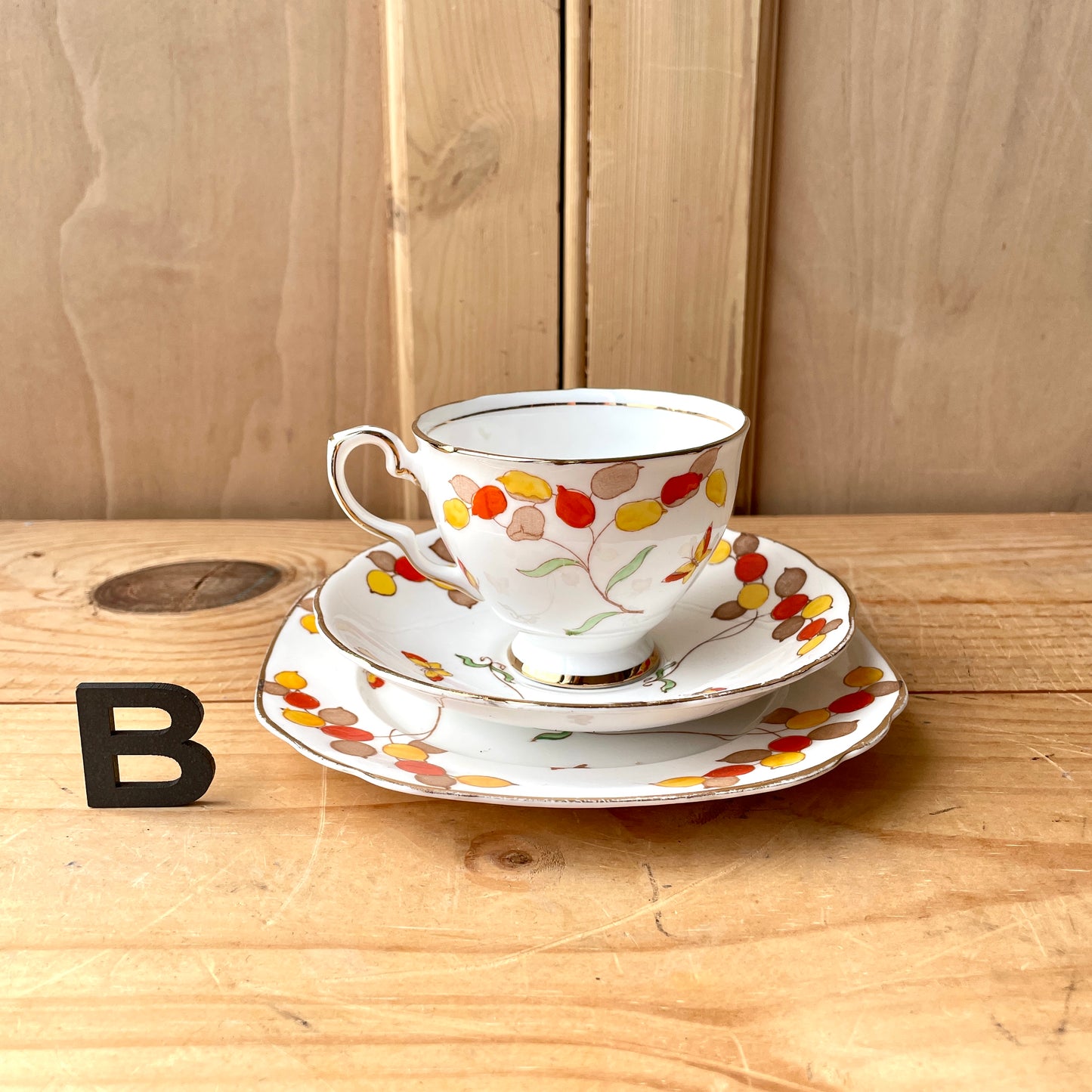 Vintage teacup trio