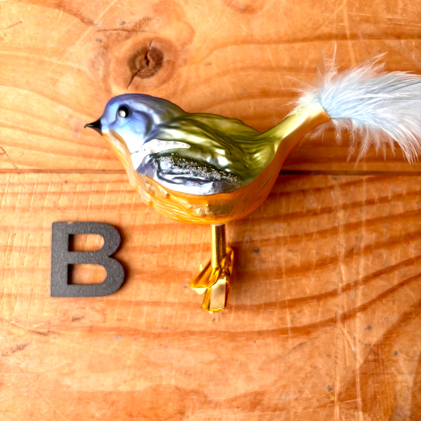 Vintage style Christmas bird baubles