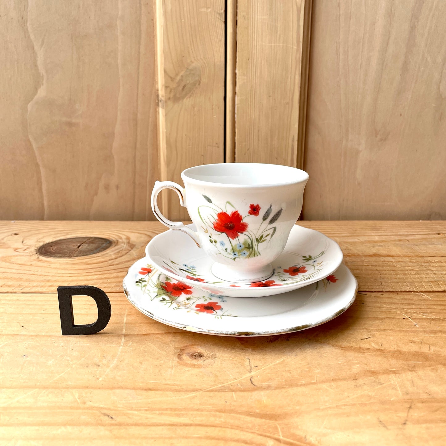 Vintage teacup trio