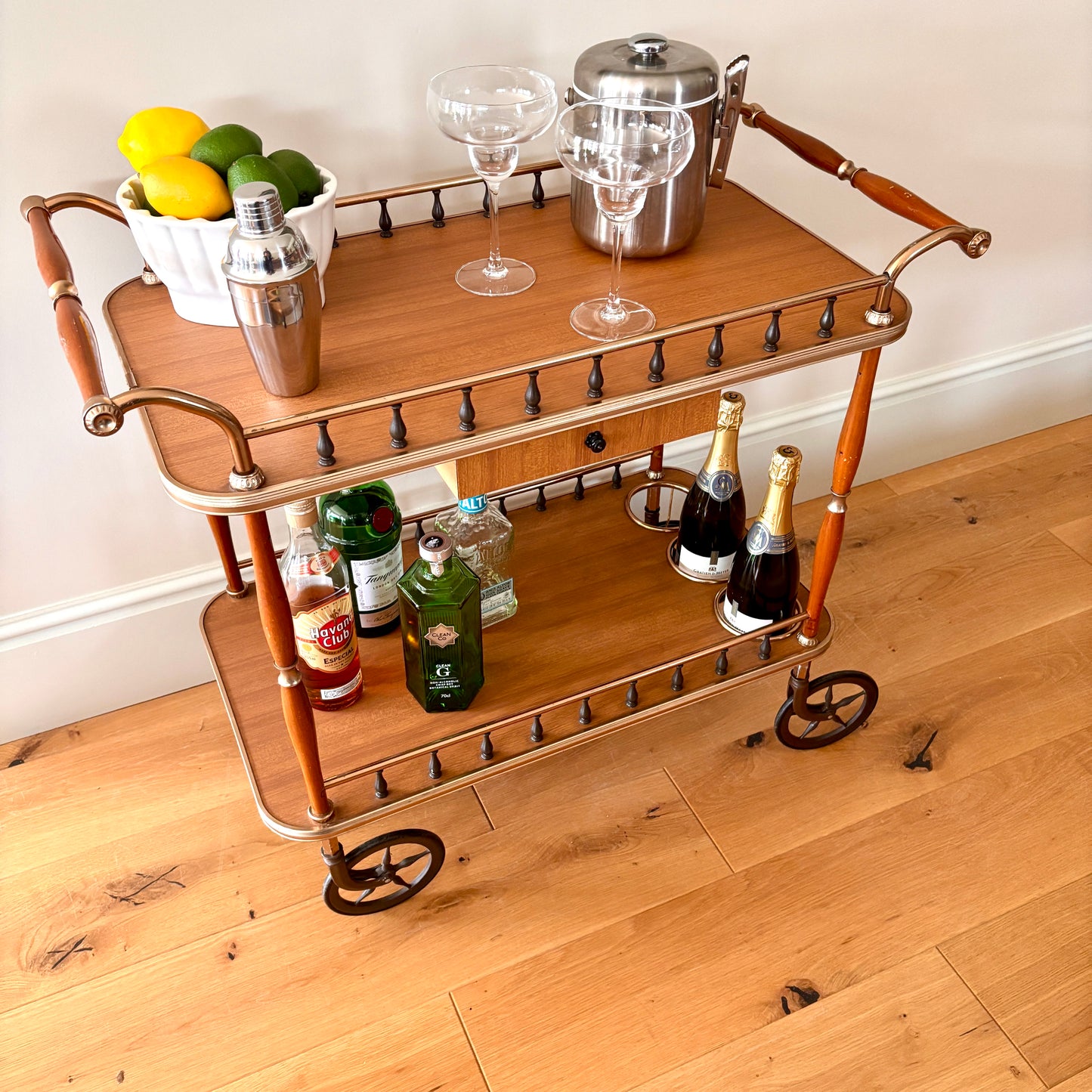 Italian Vintage Mid Century Drinks Trolley
