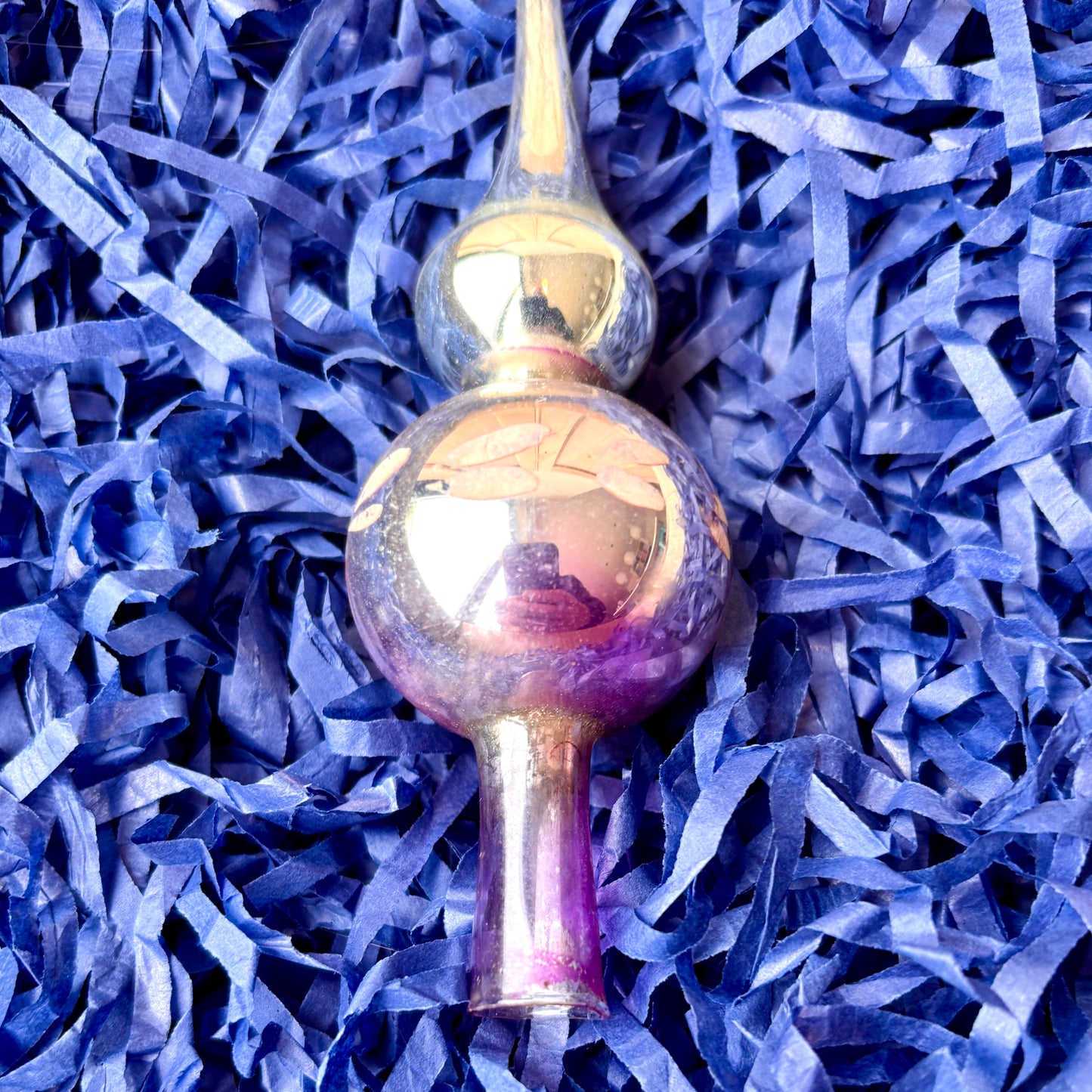 Vintage Glass Christmas Tree Topper