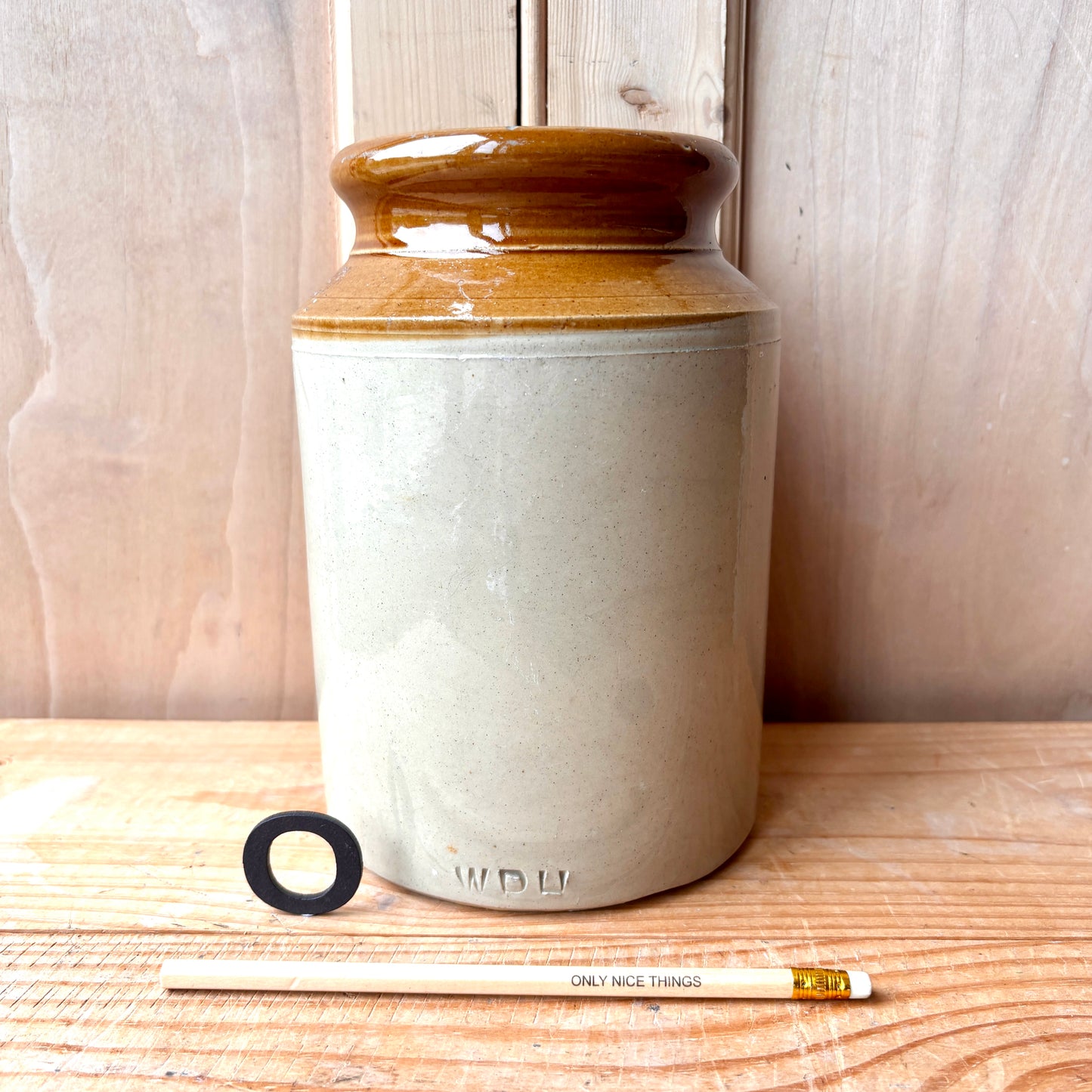 Vintage stoneware jars