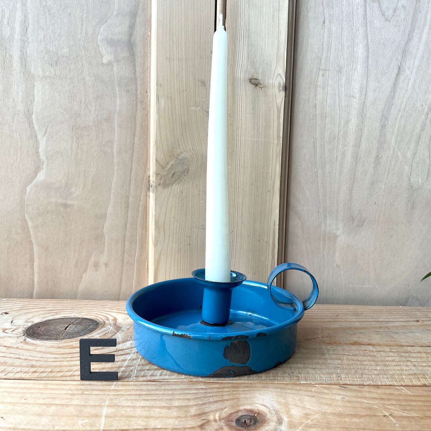 Vintage enamel candle holders