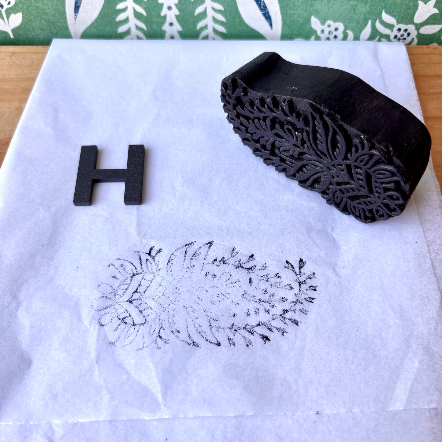 Vintage small Indian printing block