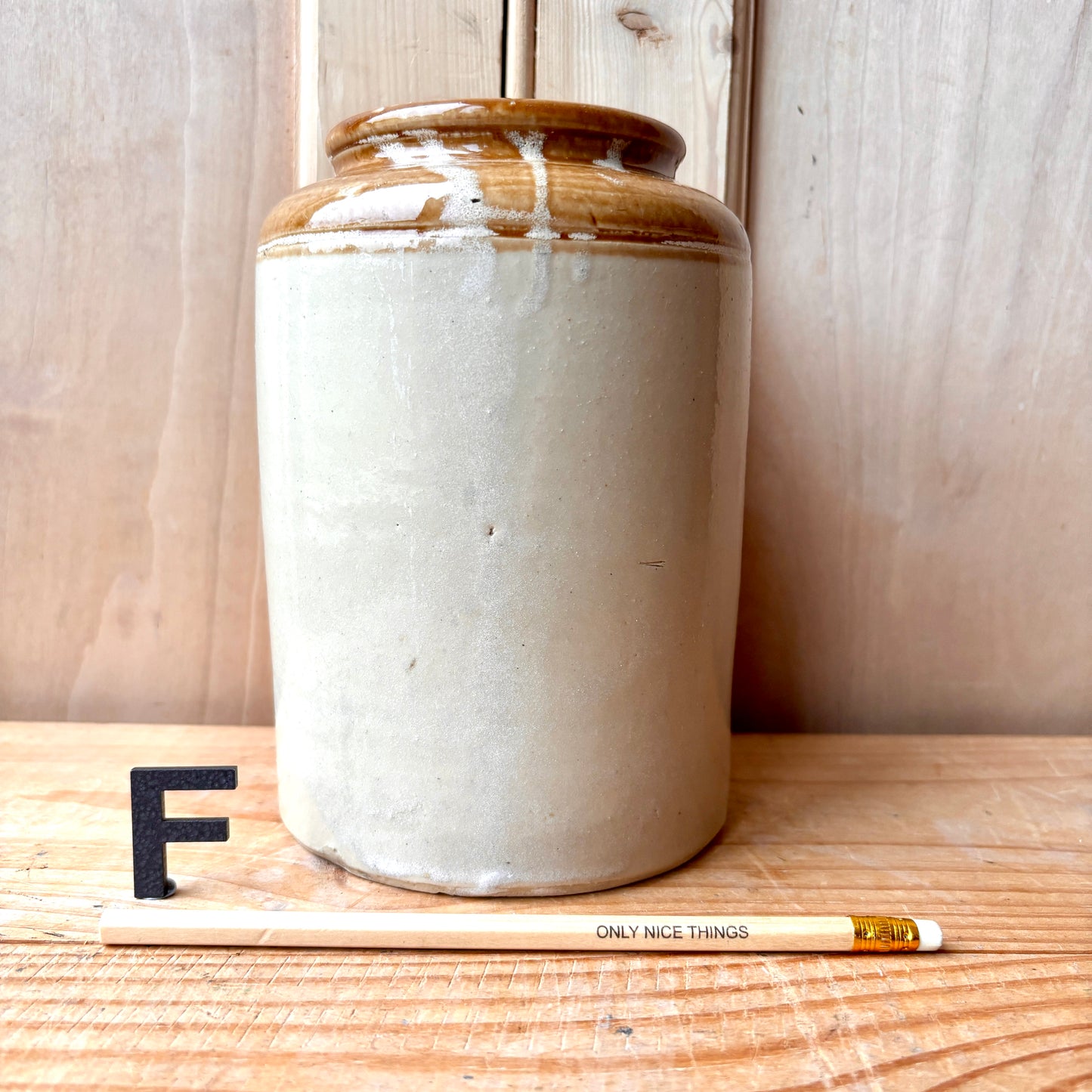 Vintage stoneware jars