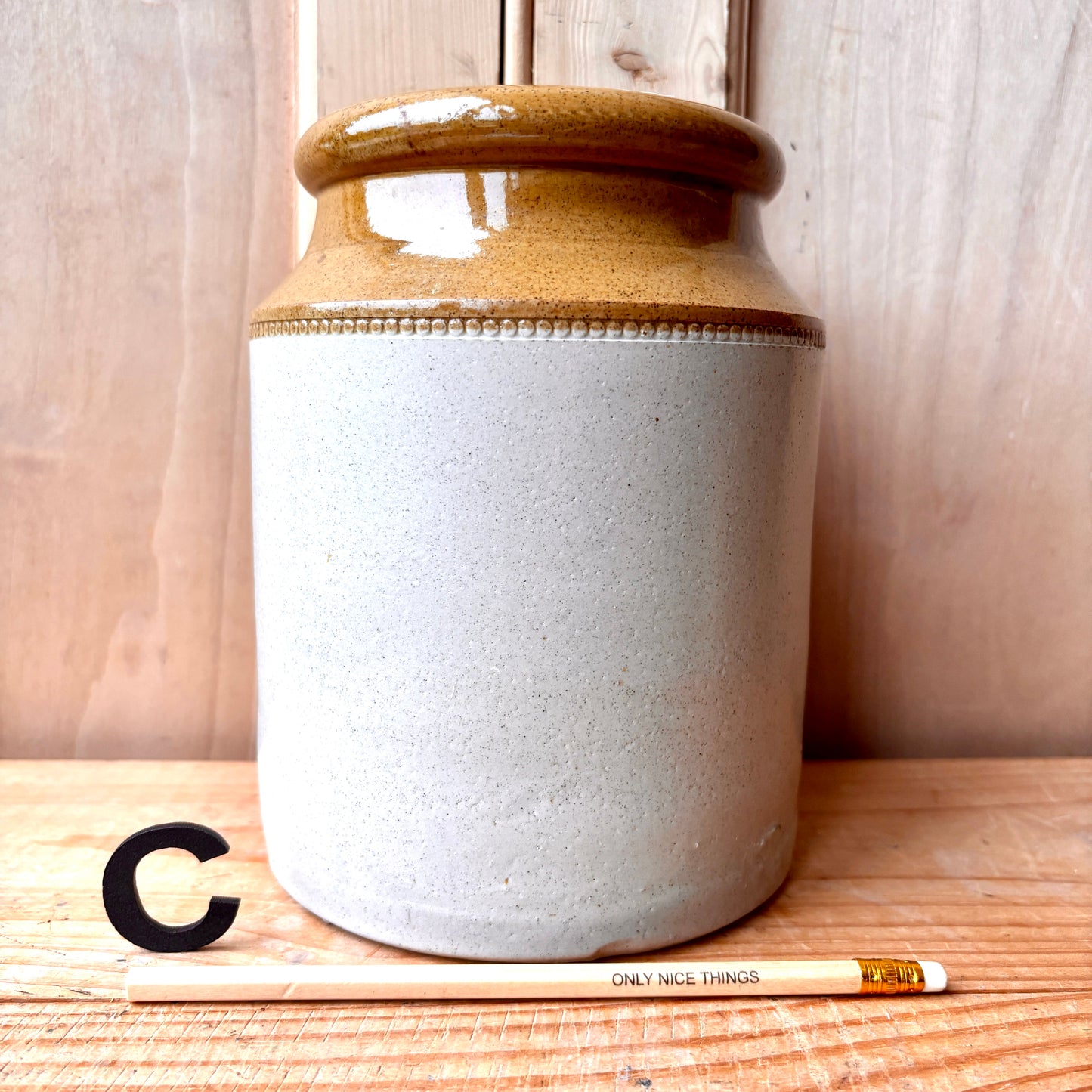 Vintage stoneware jars