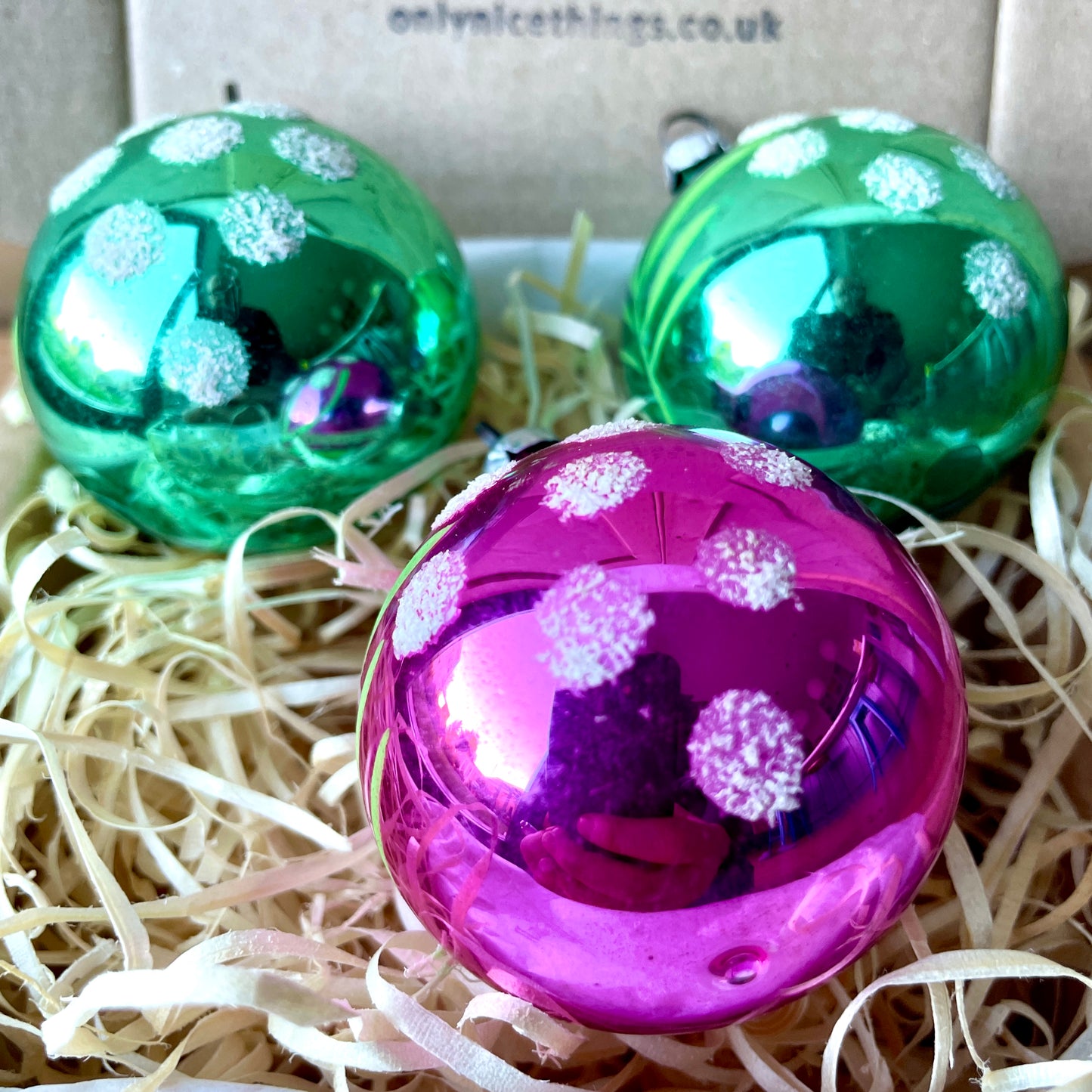 Three Vintage Christmas Decorations