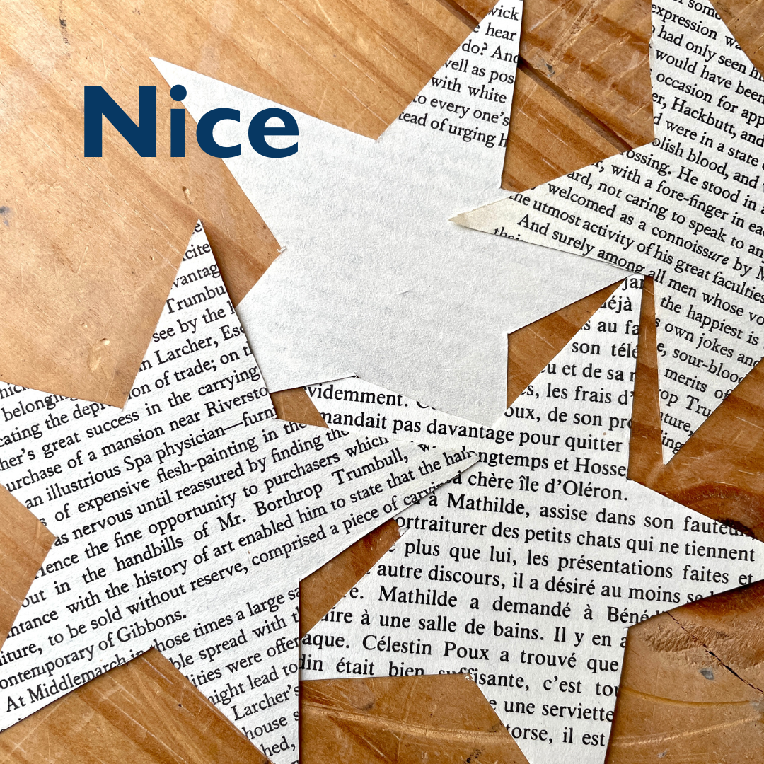 Vintage paper star garland