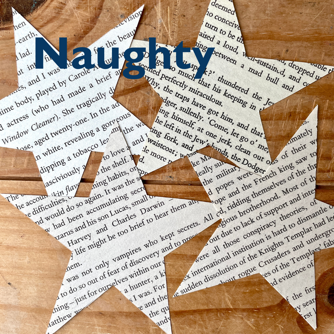 Vintage paper star garland