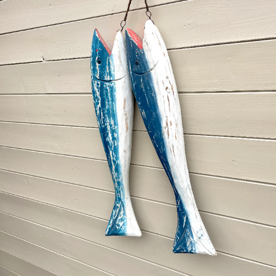 Vintage Wooden Carved Fish