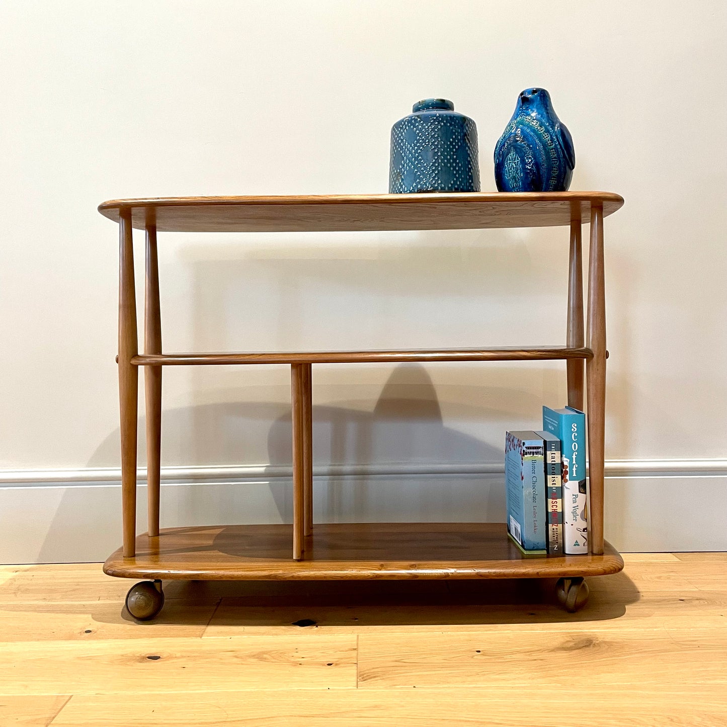 Ercol Trolley Bookcase, Baby giraffe.