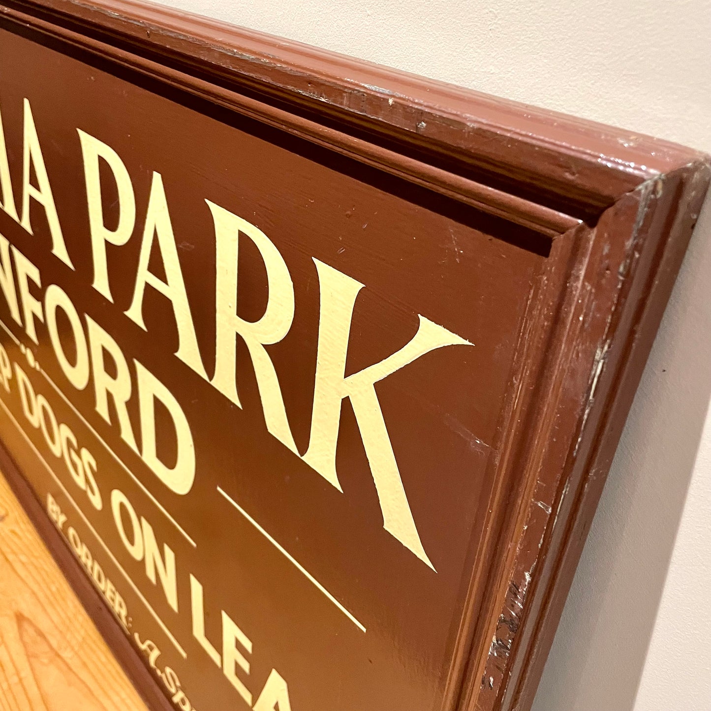 Original Vintage Park Sign