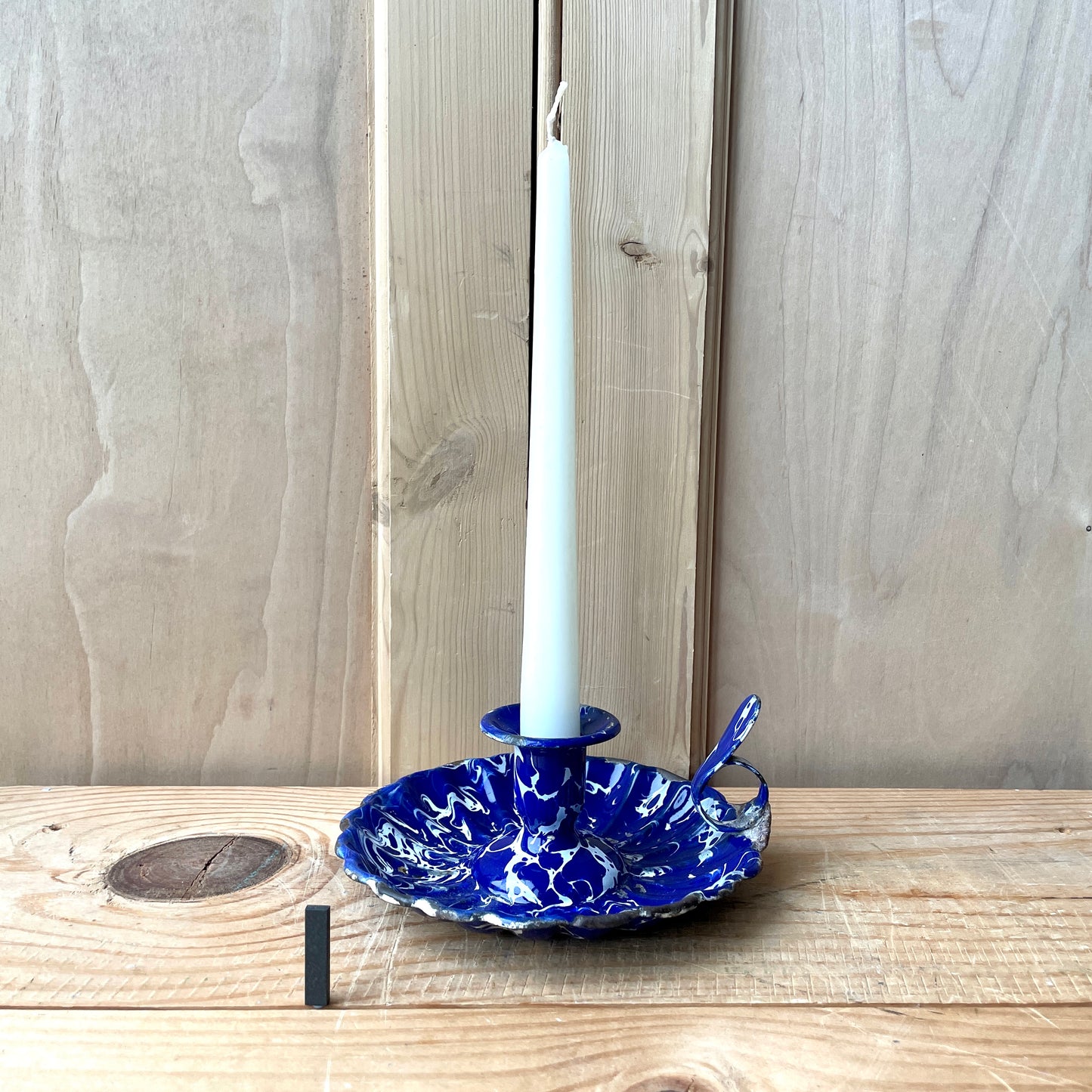 Vintage enamel candle holders