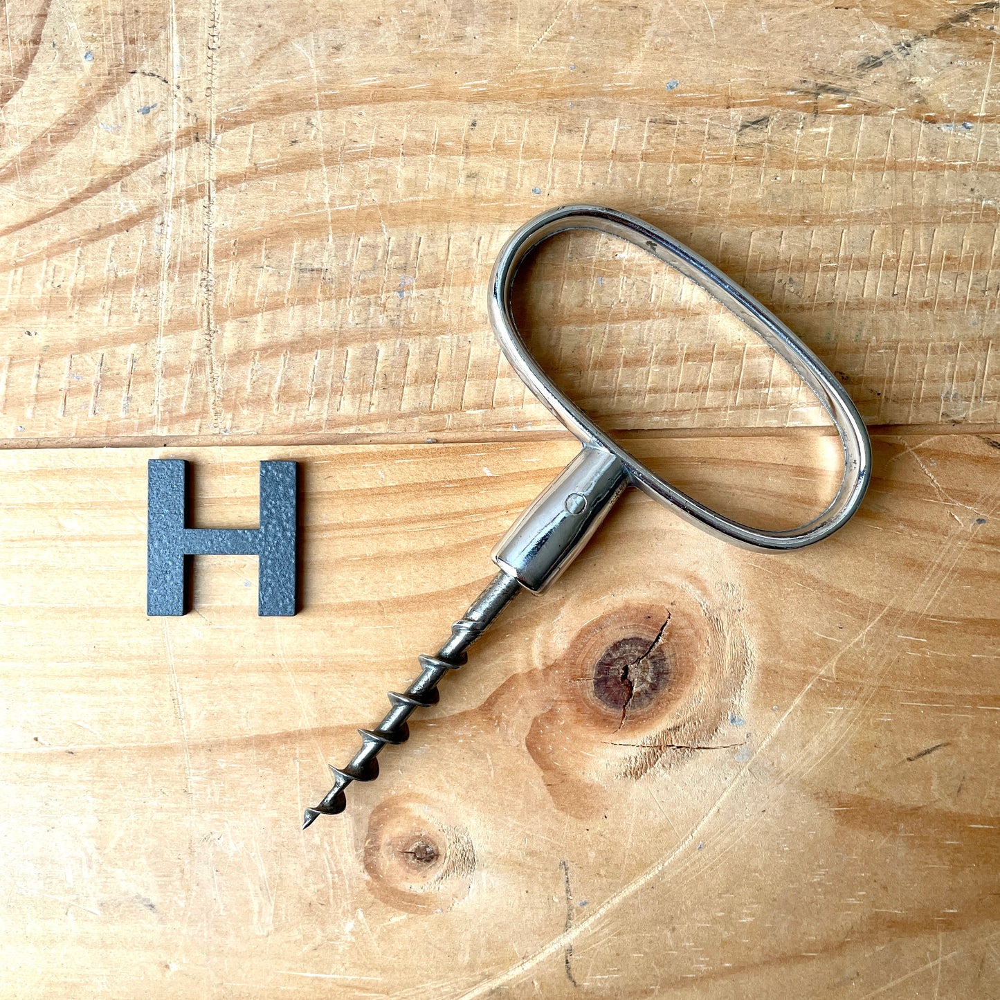 Vintage wooden corkscrew