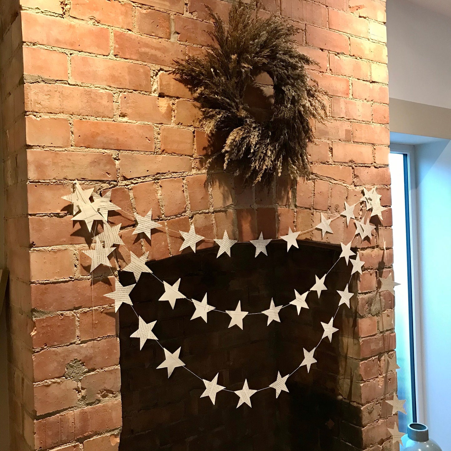 Vintage paper star garland