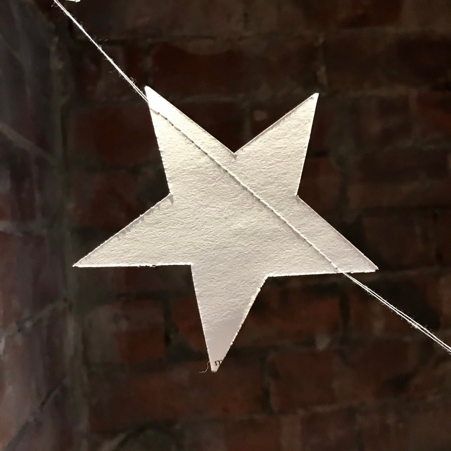 Vintage paper star garland