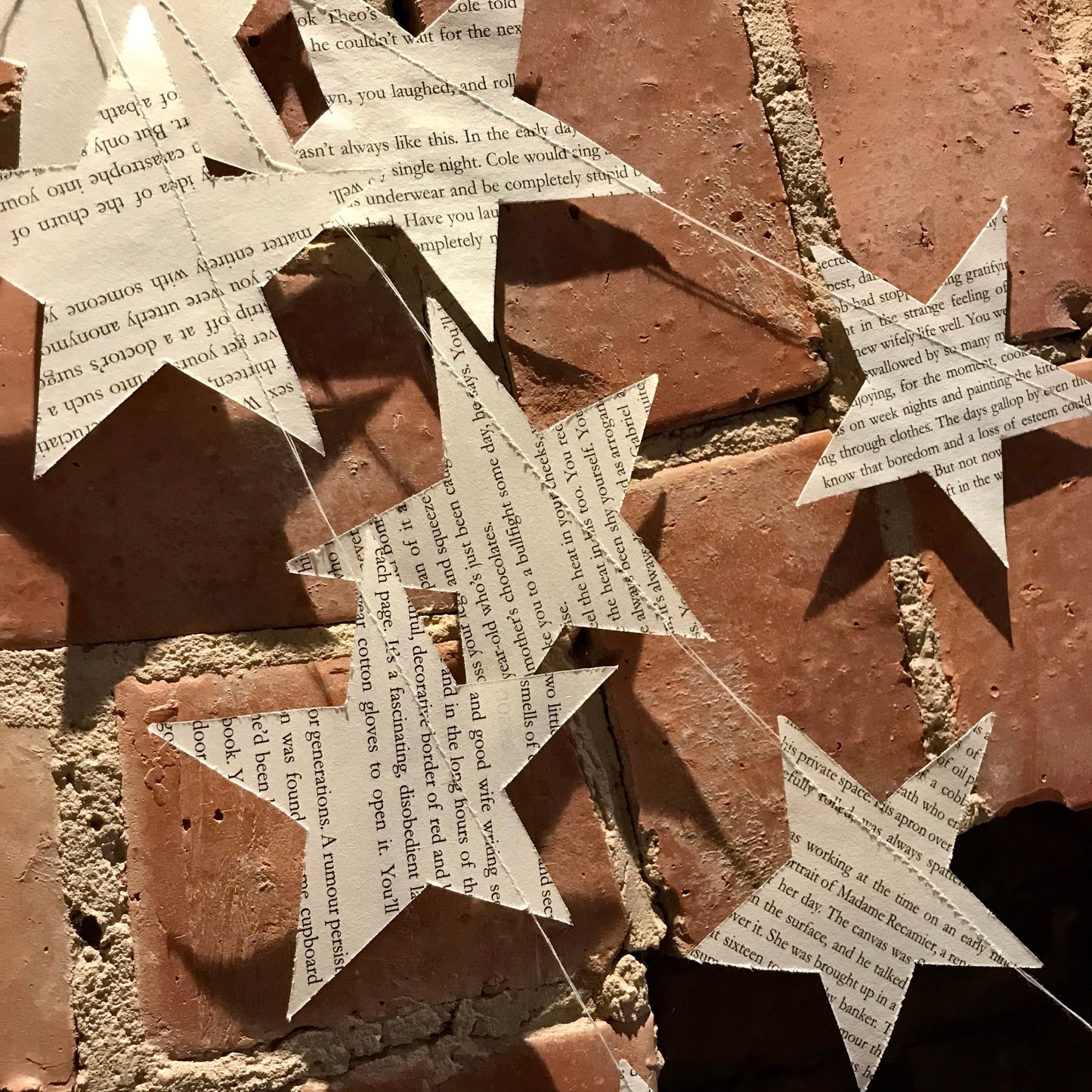 Vintage paper star garland
