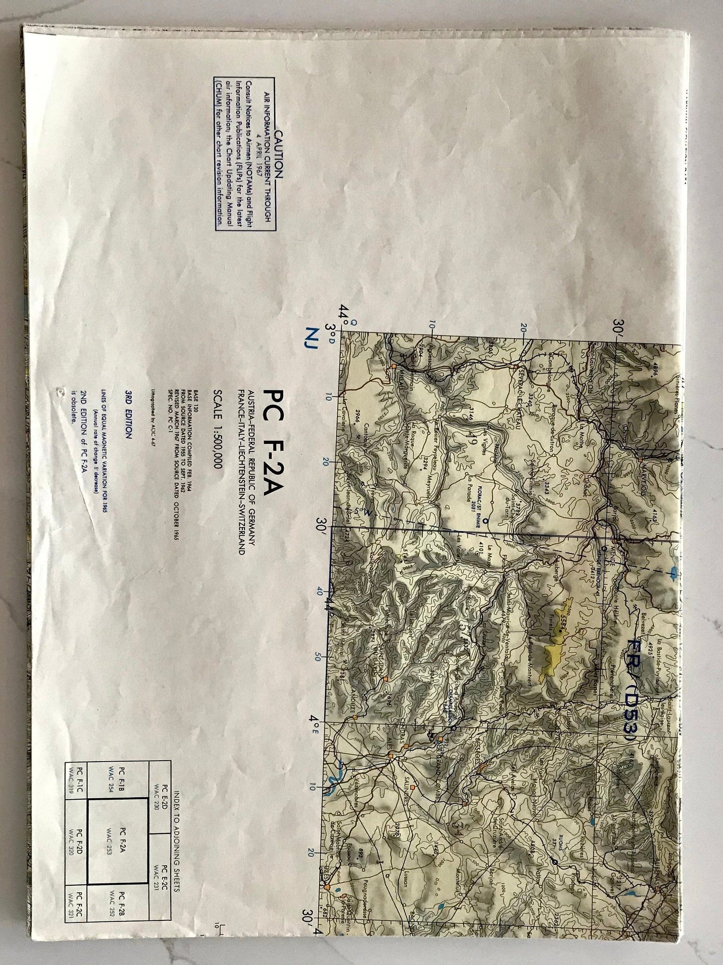 Vintage aviation maps