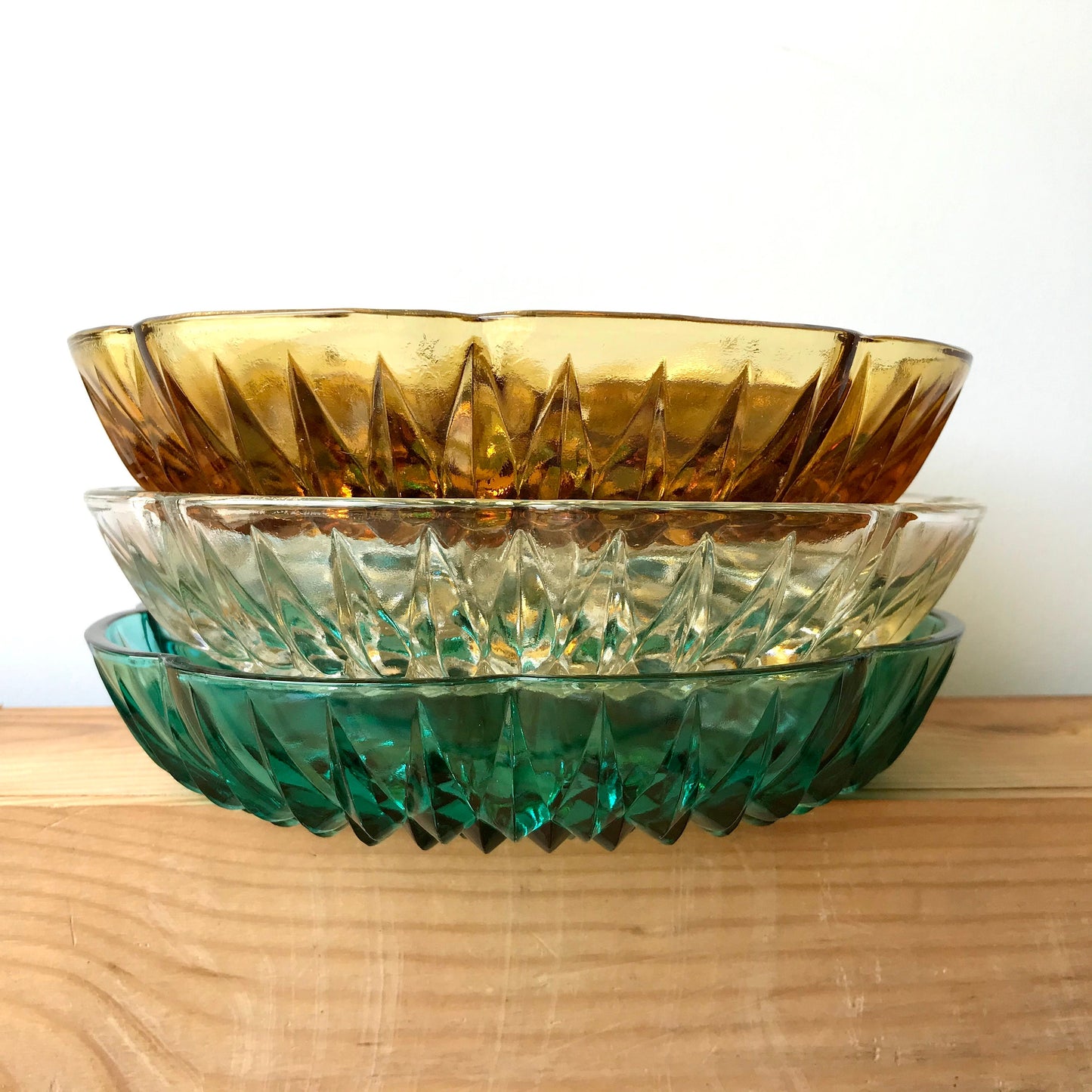Pressed glass divided dish