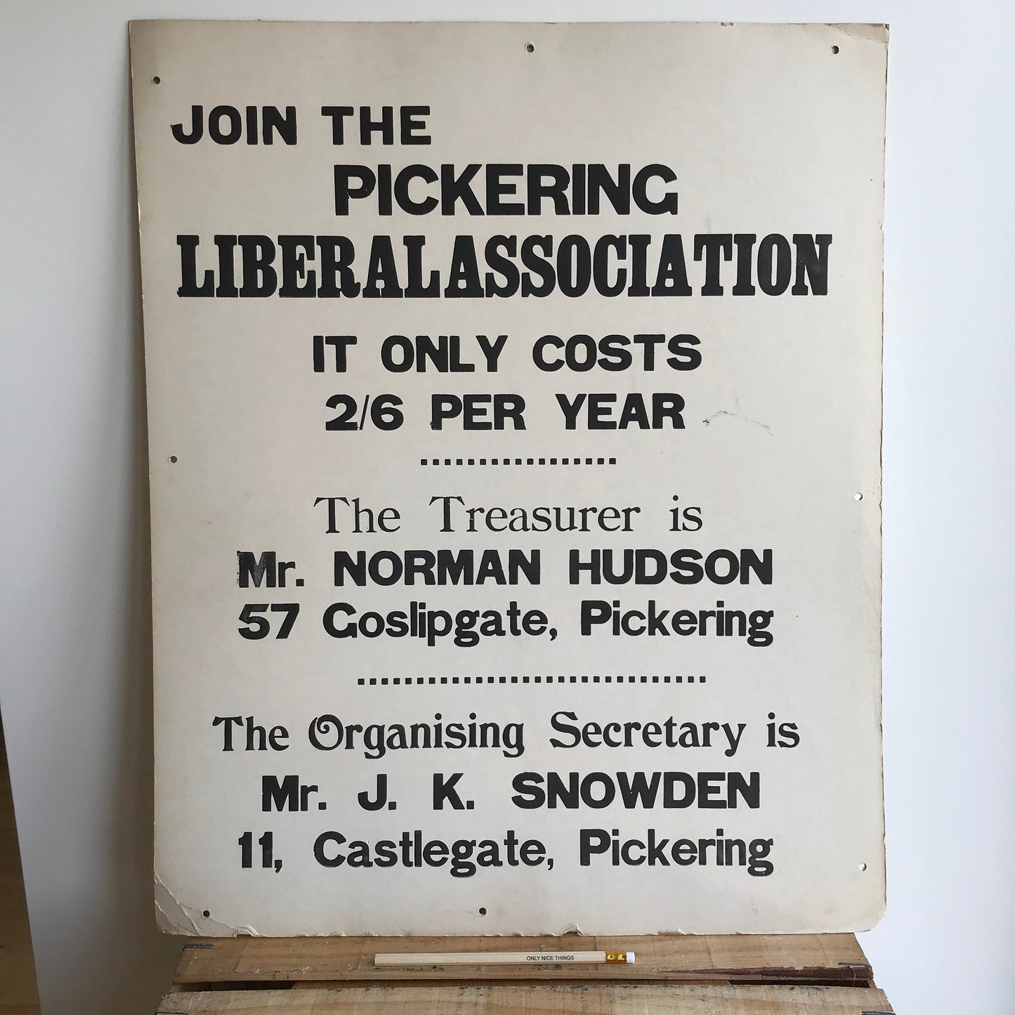 Vintage political sign