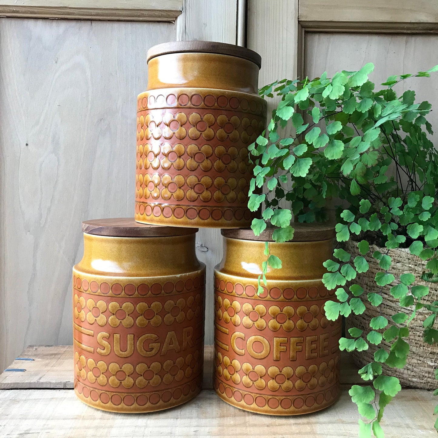 Hornsea Saffron storage jar