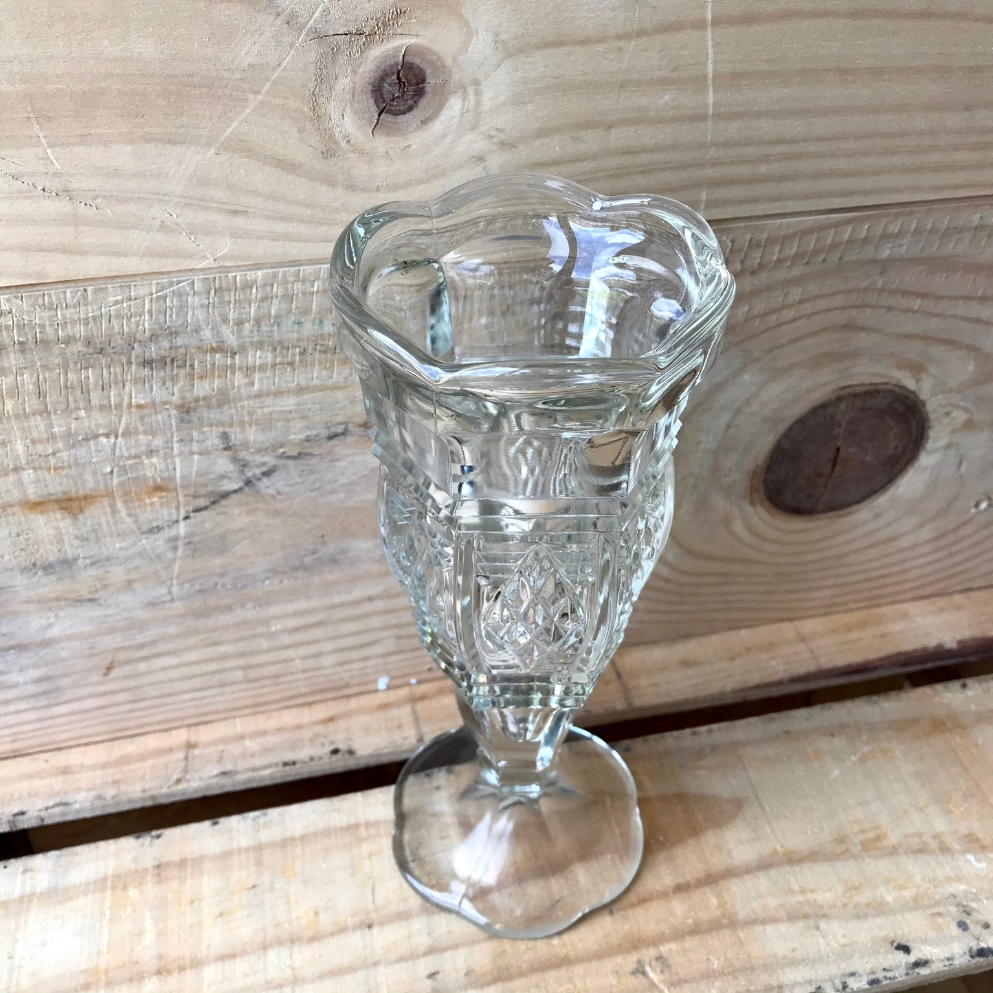 Vintage glass celery vase