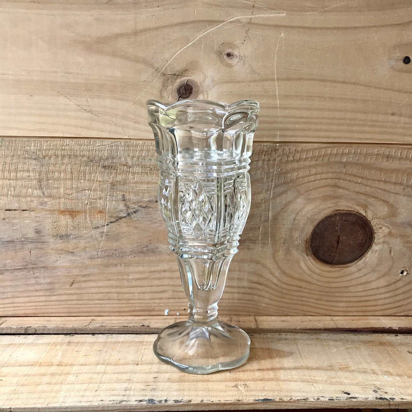 Vintage glass celery vase