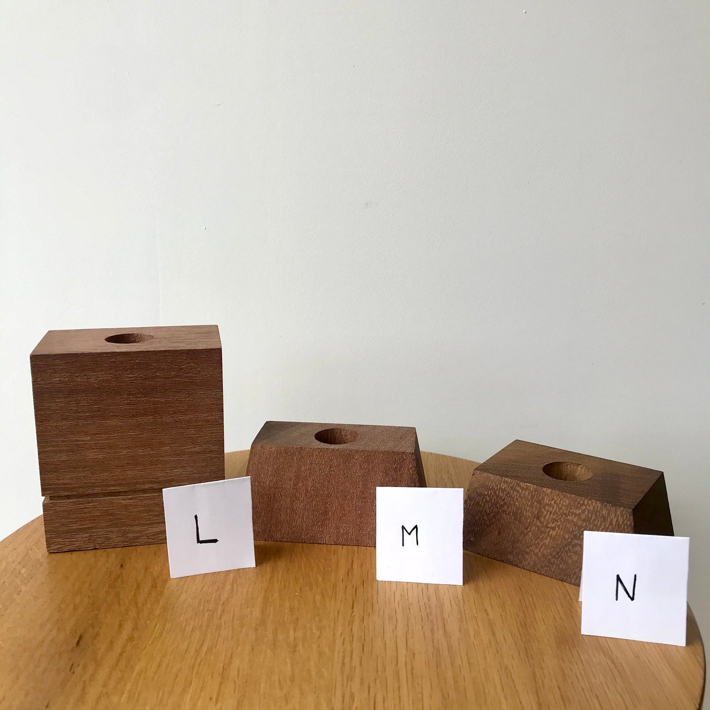 Reclaimed wood candle holder