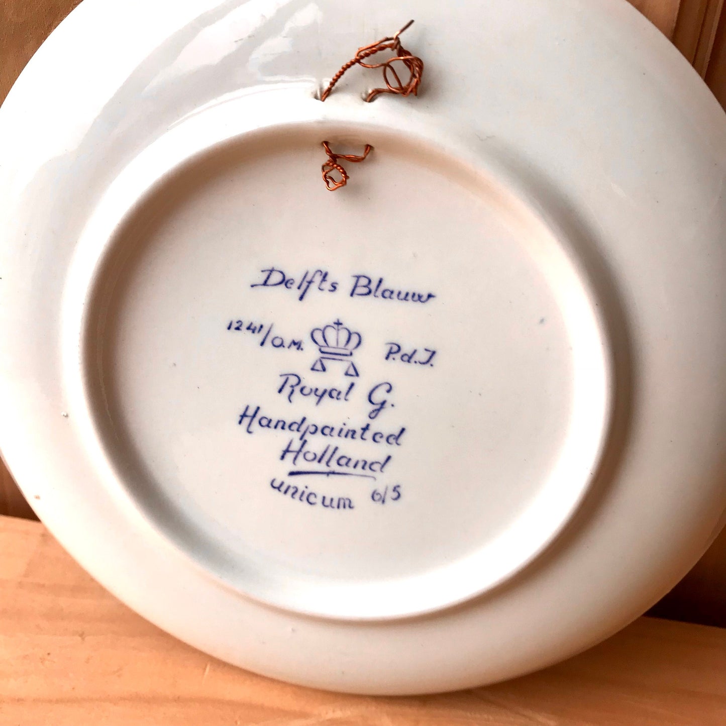 Vintage Delfts Blauw Royal G plate