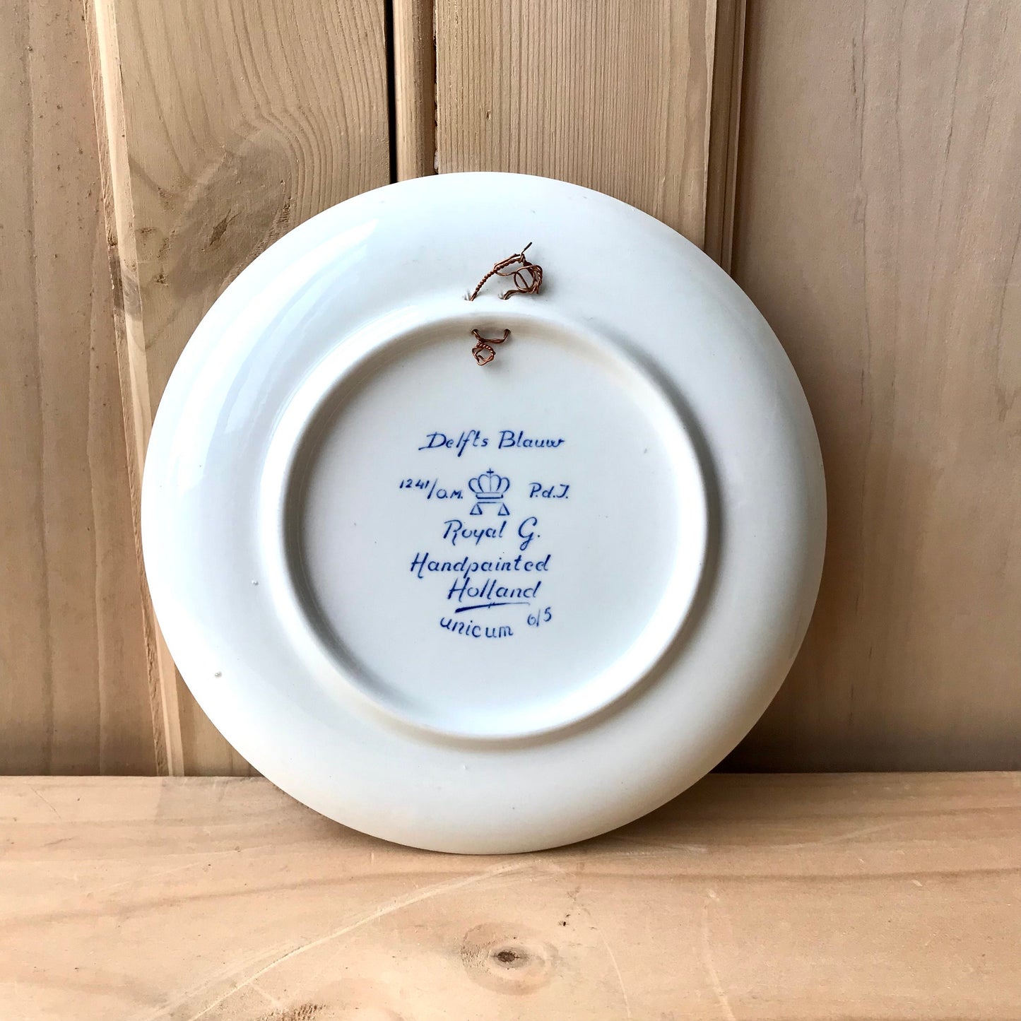 Vintage Delfts Blauw Royal G plate