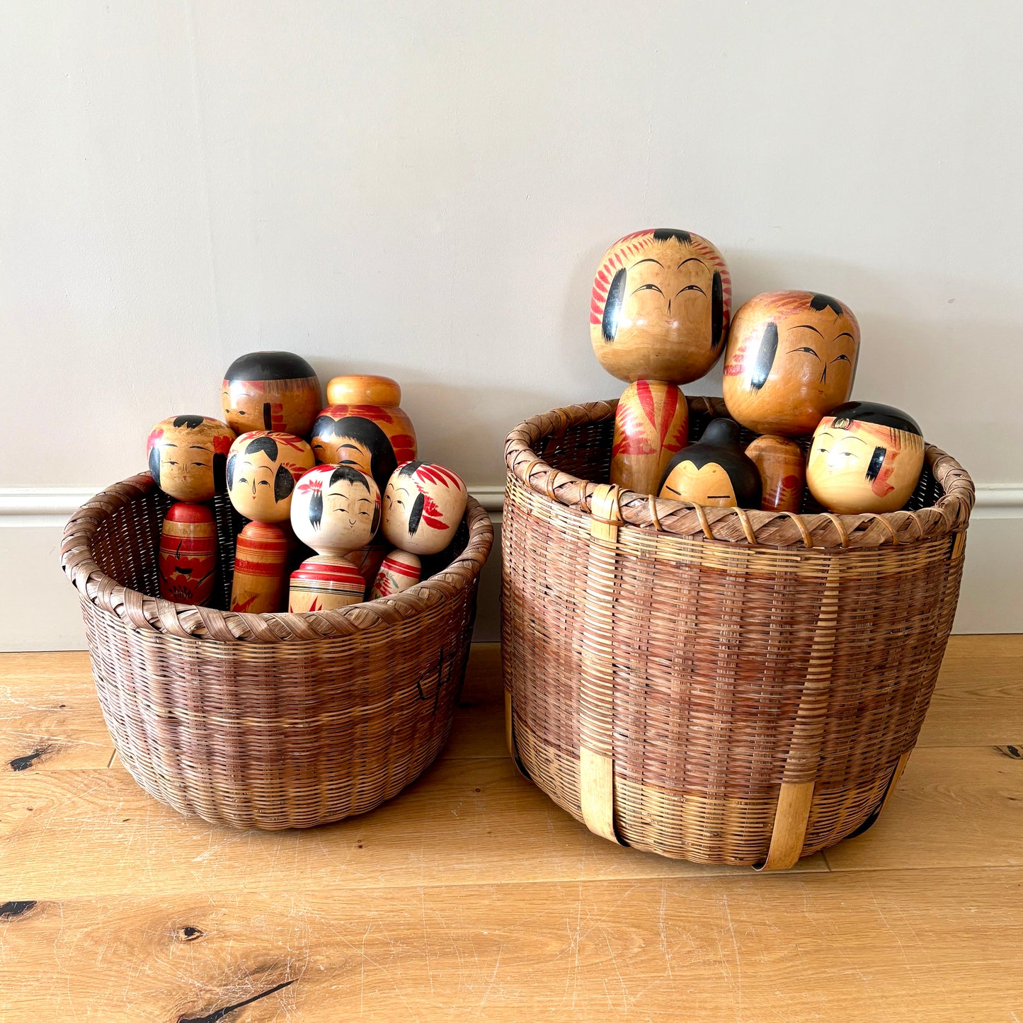 Traditional Japanese Okimono Kago (Storage Basket)