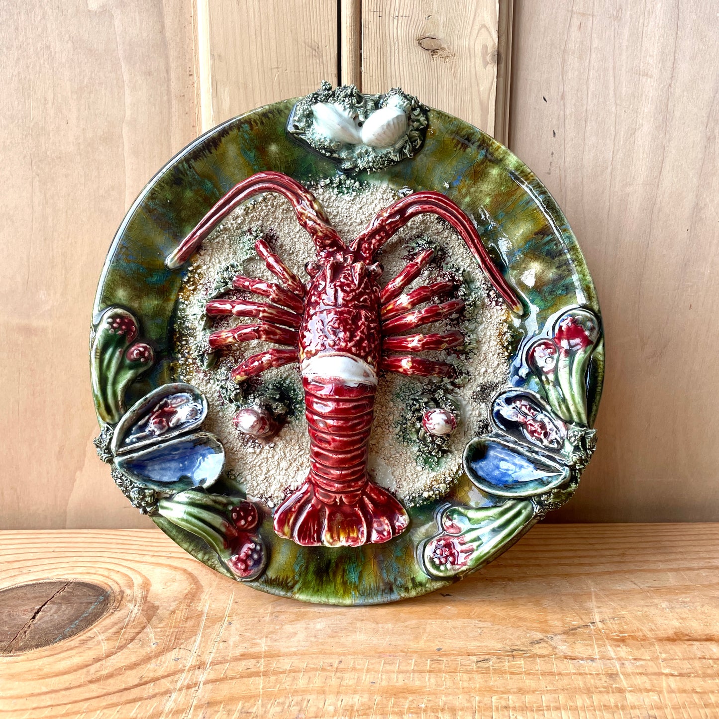 Vintage Majolica Caldas da Rainha Lobster plate