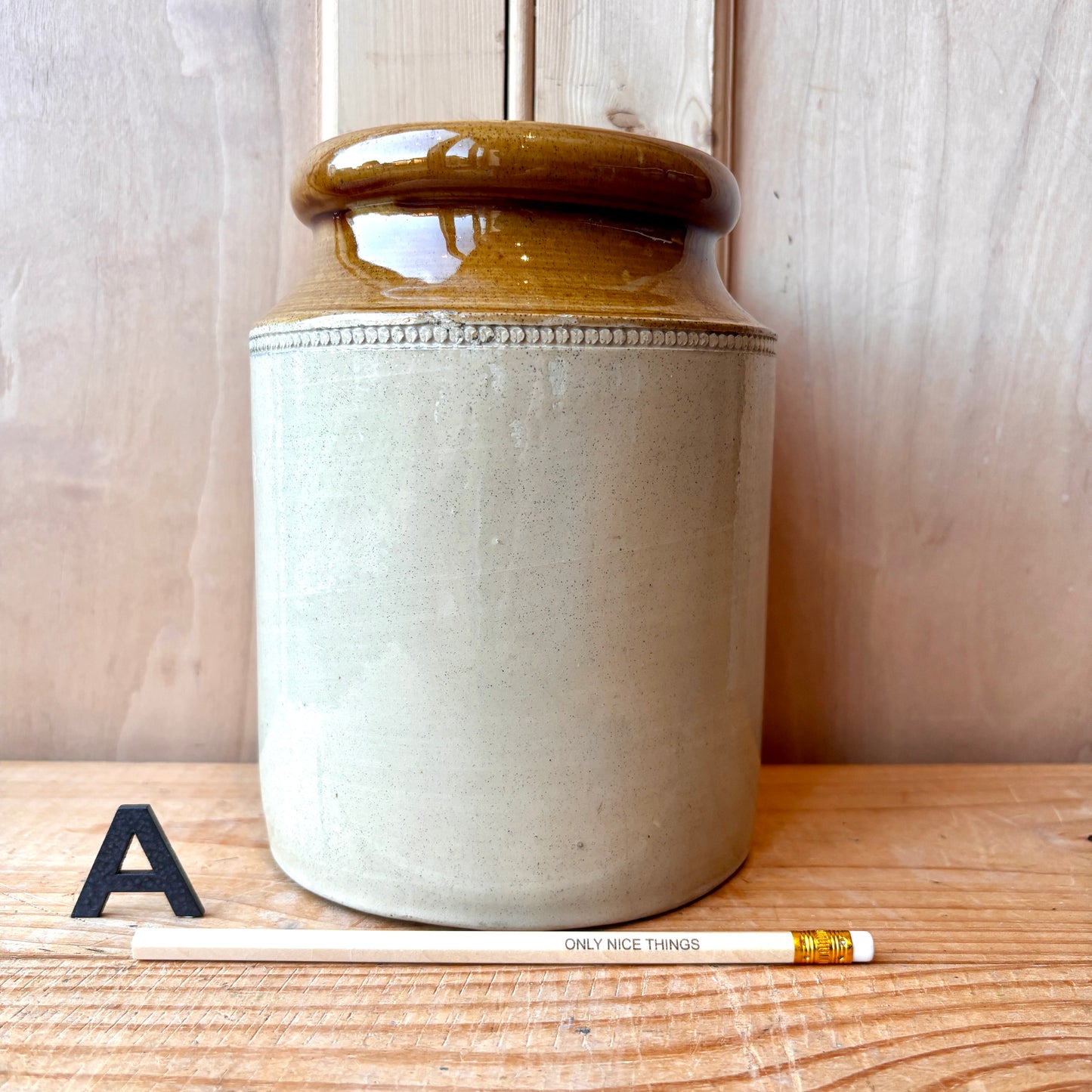 Vintage stoneware jars