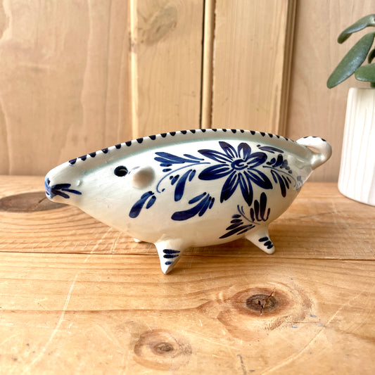 Vintage Delft "Fish Pig" Piggy Banks