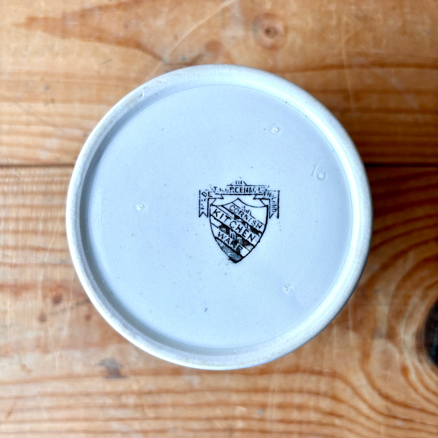 Vintage TG Green Blue and White Peas Canister